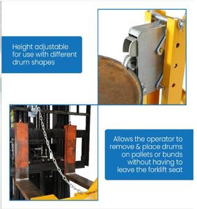 Sollevatore a Forche Gemelle Tipo CF-DG720 con Pinza per Fusti in Acciaio, Attrezzatura Ausiliaria per Carrelli Elevatori - Product Image 4