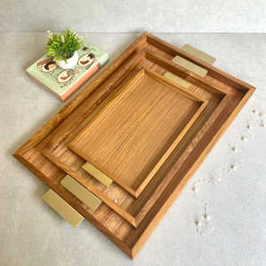 Dernier plateau design à la mode avec plateau de service en bois de haute qualité et design de finition polie - Product Image 4