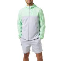 Veste coupe-vent en toile imperméable pour homme, idéale pour la course et l'entraînement, avec logo frontal, à prix abordable