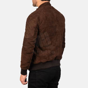 Chaquetas de Cuero de Gamuza para Hombre, Chaqueta de Cuero Resistente con Acabado de Gamuza Suave para Uso Casual - Product Image 4
