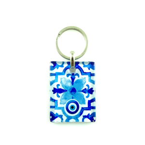 Llavero de Cristal con Ojo Turco Moderno DAFNI BIG PAZAR - Regalo Promocional Novedoso - Product Image 1