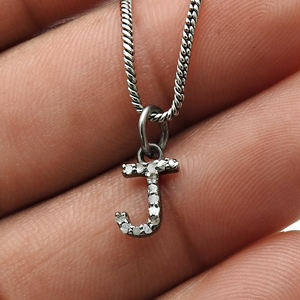 B Alphabet Noir Plaqué Rhodium 925 Argent Sterling Diamant Naturel Pendentif Cadeau Pour Elle Grossiste Fabricant Fournisseur Inde - Product Image 3