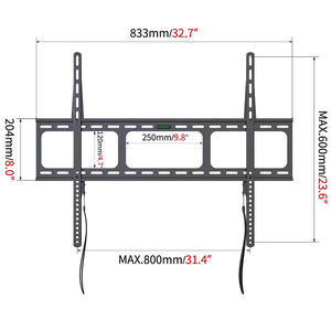 ขายึดทีวีติดผนังที่มีแขนเอียงและส่วนขยายที่ออกแบบมาสำหรับการยึดหน้าจอขนาดใหญ่บนผนังไม้หรือคอนกรีต2025ได้อย่างปลอดภัย - Product Image 4