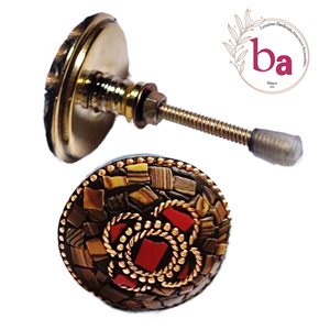 Perillas de cuentas de piedra de mosaico de estilo industrial, tiradores de manija de exportación de calidad para armarios, cajones, armarios, dormitorios, cómodas, cocinas - Product Image 1