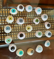 Juego de ojos protésicos de 20 piezas de fabricación SS, mezcla de colores, aspecto natural realista, envío gratis, Material plástico, gran oferta
