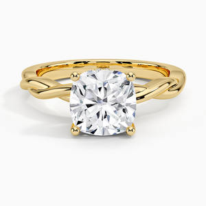 Estilo de lujo Joyería de calidad superior VVS Cojín Corte Lab Grown Diamond 14K Anillo solitario de oro sólido para mujeres al precio más bajo - Product Image 1