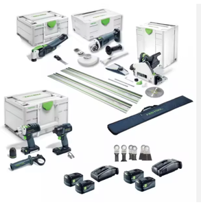 Ensemble d'outils disponible, prêt à être expédié, nouveau kit combiné Festool 18V 5 pièces sans balais Ultimate Builders, haute qualité, nouveau 2X5.2AH - Product Image 2
