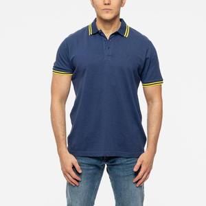 Polo clásico para hombre con cuello cómodo y moderno que bloquea el color y camiseta de manga corta de algodón puro de 240g - Product Image 4