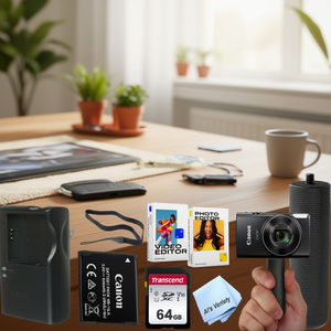 IXY 650 ELPH 360 HS Digital <b>Camera</b> with 64GB Memory Card <b>Stabilizing</b> Grip Software B-Series Accessories - Product Image 2