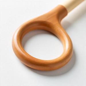 Mango de caña de madera con estilo duradero, madera dura natural ligera con agarre ergonómico para caminar, soporte y comodidad - Product Image 3