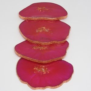 Posavasos de diseño maravilloso Posavasos de resina de color púrpura con la mejor calidad Utensilios de cocina Taza de té Posavasos de vidrio - Product Image 6