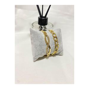 Set bracciale combinato fattura originale placcato oro da donna - Product Image 1