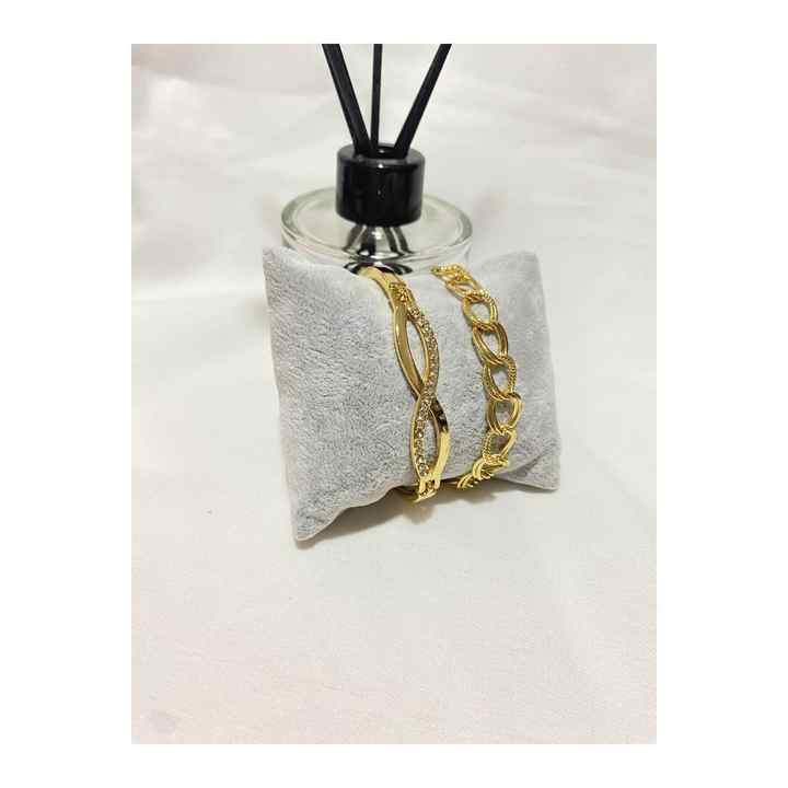 Women's Gold Plated Original Invoice Combination Bracelet Set