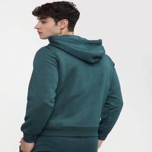 เสื้อกันหนาวมีฮู้ดผ้าฟลีซแบบสวมหัวมีฮู้ดแบบหนาผ้าหนาปักลายได้ตามต้องการมีซิปรูดขนาดโอเวอร์ไซส์สำหรับผู้ชาย - Product Image 4