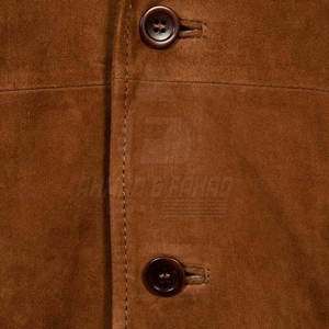 Manteau en daim élégant pour homme avec doublure en tissu de laine, rembourrage en duvet écologique, personnalisable pour un usage décontracté - Product Image 5