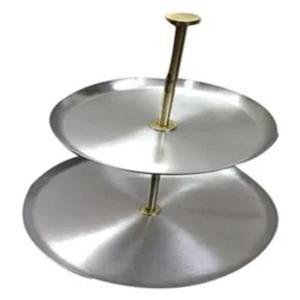 Silver Metal Cake <b>Stand</b> For Classy Occasions Providing Shiny Elegant Finish Perfect For Cakes And <b>Cupcakes</b> - Product Image 2