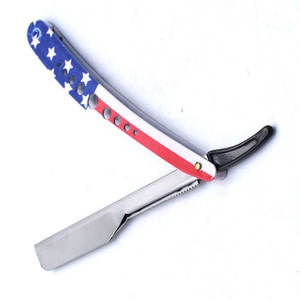 Maquinilla de afeitar recta de acero inoxidable de alta calidad personalizada para salones de barbería Corte de pelo de seguridad desechable y afeitado de Bikini - Product Image 1