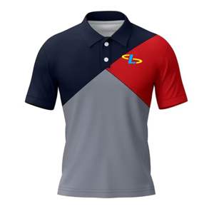 Chemises polo pour hommes respirantes, logo personnalisé imprimé, chemises polo pour hommes élégantes à manches courtes - Product Image 1