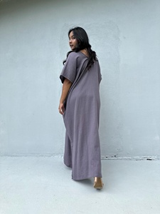 Double Gauze Cotton <b>Kaftan</b> Dress Womens Summer Dress Beach Cover Up Vacation Caftan Cruise Party Wear Flowy Summer Style - Product Image 2