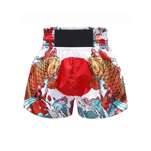 Pantalones cortos MMA de calidad superior de talla grande 100% poliéster diseño personalizado impresión cintura elástica Muay Thai Boxer Wear estilo informal sólido - Product Image 5