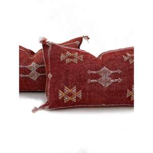 Funda de Almohada Marroquí Hecha a Mano, Funda de Cojín Tradicional Bereber, Cojín Decorativo Boho para Sofá, Almohada Decorativa de Algodón para el Hogar - Product Image 1