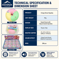 Jouet Squishy Donut Croustillant Southpeak – Jouets Sensoriels Anti-Stress à Presser – Vente en Gros, Fabrication OEM