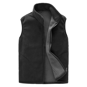 Gilet double face en velours côtelé pour homme 2026 – Veste sans manches décontractée d'extérieur automne-hiver, chaude, zippée, écologique et coupe-vent - Product Image 1