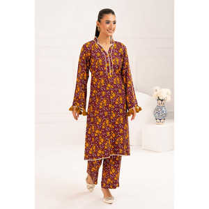 Conjunto de Traje de Dos Piezas para Mujer, Estampado, de Viscosa, WNST-52009 - Product Image 5