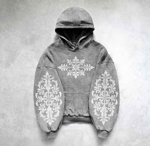 เสื้อมีฮู้ดเฉพาะตัวพร้อมพิมพ์ DTF DTG สีสดใสผสมผ้าฝ้ายใส่สบายเหมาะสำหรับใส่ไปยิมลำลองหรือแฟชั่นแนวสตรีท - Product Image 4