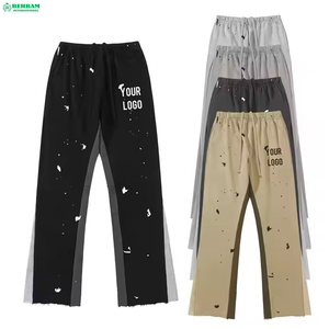 Behram International Custom Logo Streetwear Light Wash 300GSM Heavyweight <b>Jogger</b> <b>Baggy</b> Sun Faded Cotton Fleece Man Winter - Product Image 2