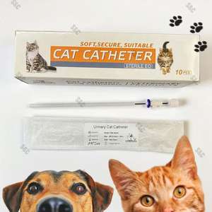 สายสวนปัสสาวะแมว TOM ที่มี stylet ปัสสาวะสัตวแพทย์สายสวนล้างสำหรับแมว - Product Image 4