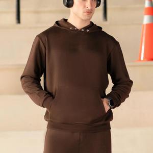 Streetwear unisexe de logo imprimé par transfert de chaleur personnalisé 100% coton lourd 500GSM ensemble de pantalons à capuche pull à capuche à capuche pour l'hiver - Product Image 3