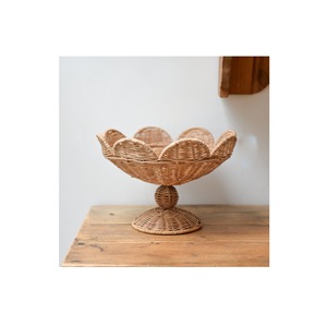 Cuenco para servir de ratán texturizado natural diseñado para la decoración moderna del comedor del estilo bohemio o costero de la granja - Product Image 6