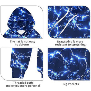 เสื้อฮู้ดพิมพ์ลาย 3 มิติ แบบซับลิเมชั่นทั้งตัว ผ้าฝ้ายแท้ 100% ทรงหลวม สวมใส่สบาย ระบายอากาศได้ดี เหมาะสำหรับฤดูใบไม้ร่วง พร้อมโลโก้ รุ่นใหม่ล่าสุด - Product Image 6