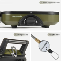 Cuisinière à gaz moderne à 2 brûleurs Mini cuisinière portable pour voyage RV Utilisation commerciale Offre Spéciale Petit four à double plaque au butane