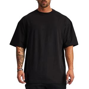 T-shirt personnalisé pour homme en coton uni 100% coton, manches courtes, effet délavé, épaules tombantes - Product Image 6