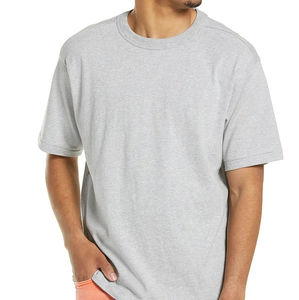 100% algodón, camiseta para hombres, ajuste holgado, estampado cuello redondo Camiseta de algodón de alta calidad Hombres Cuello redondo Camisetas ligeras OEM - Product Image 2