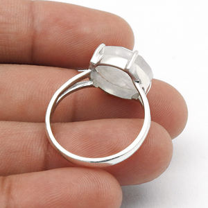 Natural Rainbow Moonstone 925 Sterling <b>Silver</b> Oval Shape <b>Chunky</b> <b>Ring</b> Handmade Jewelry Wholesale Factory Price Bulk Suppliers - Product Image 6