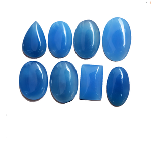 High Quality Natural Stone <b>Blue</b> Onyx Crystal Mix Shape Loose Gemstone Cabochon Healing Crystal Gemstone All Shapes Cabochon - Product Image 2