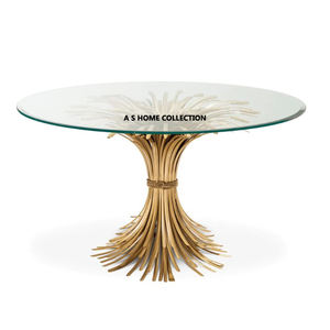 Nuevo 2024 lujo metal dorado mesa de centro minimalista sala de estar vidrio superior muebles con diseño Modular para la decoración del hogar - Product Image 1