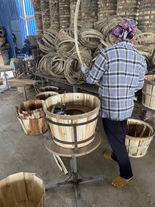 Cestas de cangrejo de bambú de madera dura OEM con cubierta y asas de Vietnam-Muestras disponibles para probar la calidad - Product Image 6