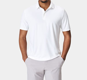 Camisetas de polo de golf de secado rápido para hombre personalizadas, camisetas de algodón que absorben la humedad con patrón de estampado de longitud corta bordado - Product Image 1