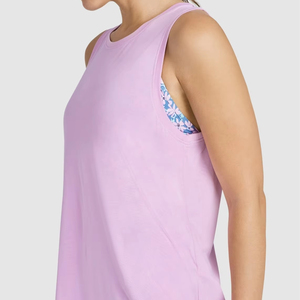 Alta calidad al por mayor de las mujeres de algodón camiseta sin mangas casual moda verano crop gimnasio yoga desgaste con logotipo personalizado - Product Image 2