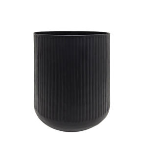 Estos juegos de 2 macetas redondas de Metal de tamaño pequeño USO DE Color negro para macetas de suelo decoraciones de jardín y hogar personalizadas a granel - Product Image 5