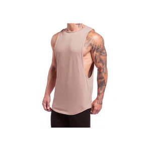Camiseta sin mangas de algodón de talla XL para hombre de alta calidad, chaleco de gimnasio de verano personalizado, camiseta de LICRA de Color sólido, ropa deportiva informal lavada - Product Image 4