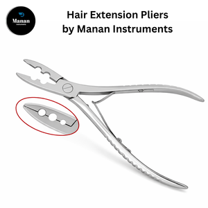 Pince de retrait d'extensions de cheveux à micro-anneaux en acier inoxydable de haute qualité avec 2 trous - Product Image 2