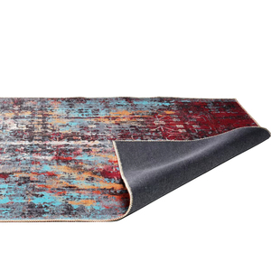 Alfombra turca tejida Jacquard hecha a máquina Adiva, respaldo de algodón lavable, patrón geométrico antideslizante, pila baja, Exportación al por mayor - Product Image 1