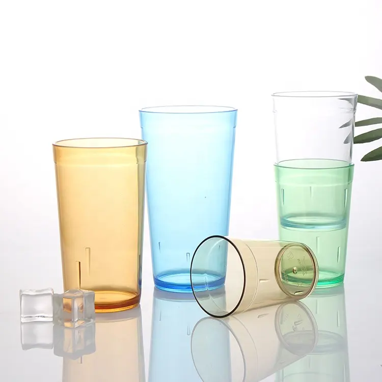 Eğlenceli içecek bardakları özel logo egzotik benzersiz sert plastik çubuk su yeniden kullanılabilir meyve suyu bardak