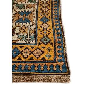 Alfombra de Lana Azul Aalam Anudada a Mano, Diseño Geométrico Abstracto de Gran Tamaño para el Hogar, Sala de Estar, Pasillo o Dormitorio - Paem-303 - Product Image 4