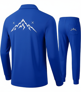 Ensemble de vêtements de sport en tissu polaire épais à capuche uni |   Broderie personnalisée |   Tenue d'hiver antibactérienne respirante 100% coton - Product Image 2